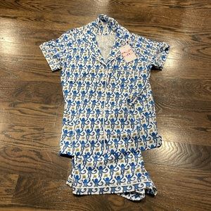 Roller Rabbit blue monkey pajamas